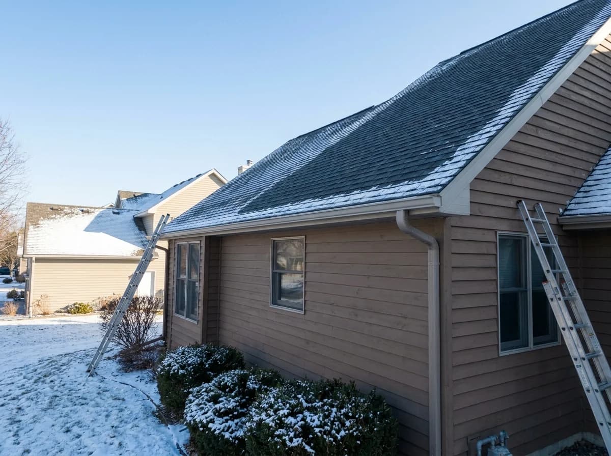 Roof restored after winter ice dam damage